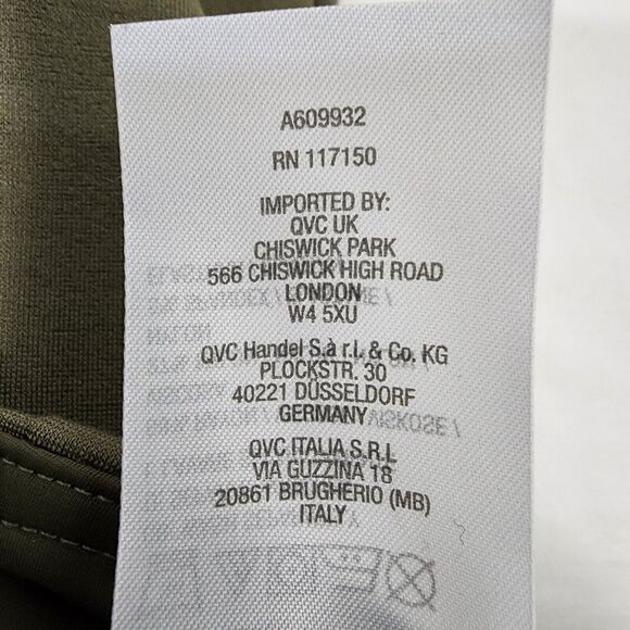 Belle by Kim Gravel Size 12 Reg Ponte Utility Pant Olive Envy Leg Zip A609932 - Picture 8 of 8